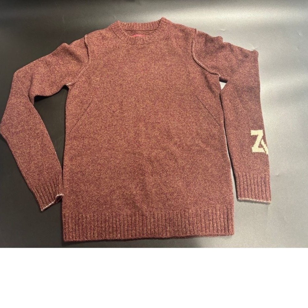 Zadig & Voltaire Source RC Cashmere Sweater in Burgundy Size XS MSRP $548